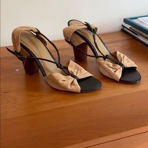 L.L.Bean Signature leather strappy heels